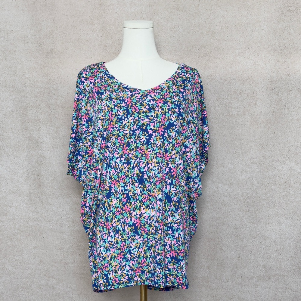 Dear Scarlett Oversized Multicolor Floral Women's Top